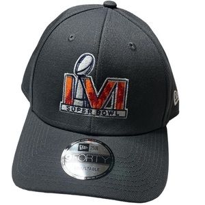 New Era Super Bowl LVI 9FORTY Adjustable Hat NWT in Charcoal Grey‎